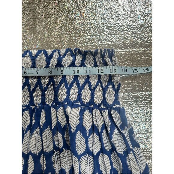 Sur La Vague SLV Women’s Boho Blue & White Mini Skirt, size 8 - Picture 3 of 6